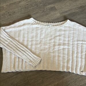 Boxy cropped Cream Hollister Sweater